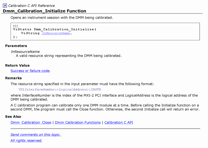 Calibration Initialization